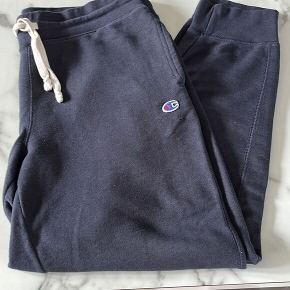Champion Navy Joggers. Sz L 29 inseam - Picture 1 of 6